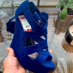 Steve Madden Blue Wedge Heel